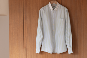 | main_slideshow | color_Sky blue, green, and white striped with a white collar