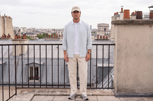 | main_slideshow | color_Rayé bleu ciel vert et blanc col blanc