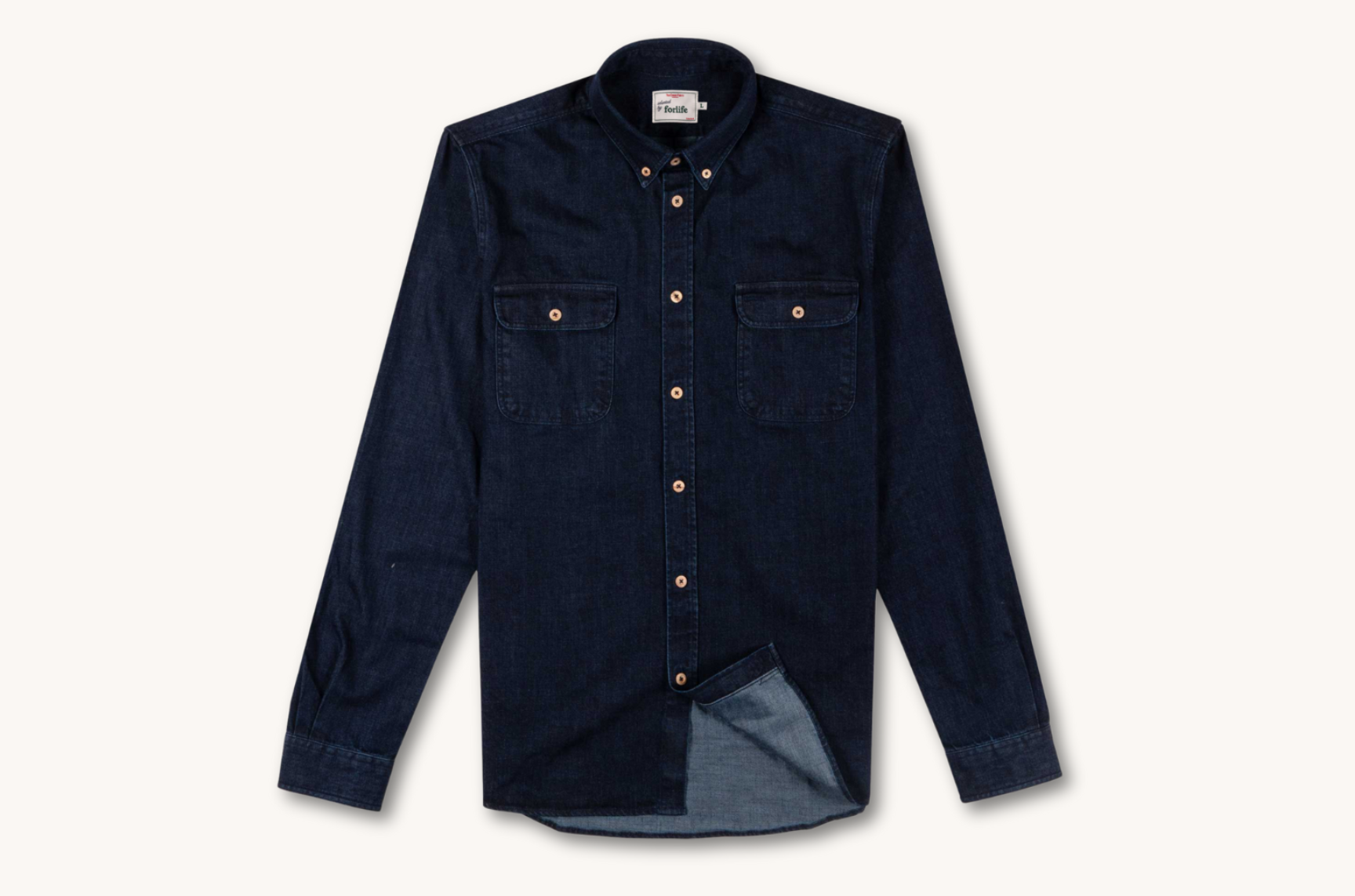 main_slideshow | color_wood button down 2 pockets