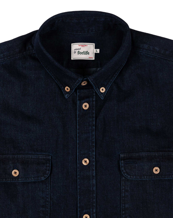 La chemise denim black
